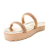 Papete Duas Tiras Brilho Dourada S 20733 0123 0011 Schutz